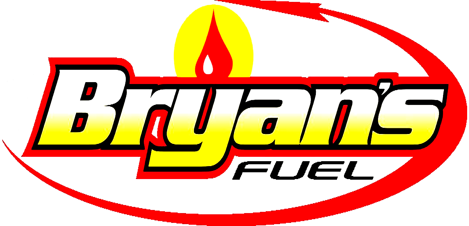 a red and yellow logo for bryan 's fuel