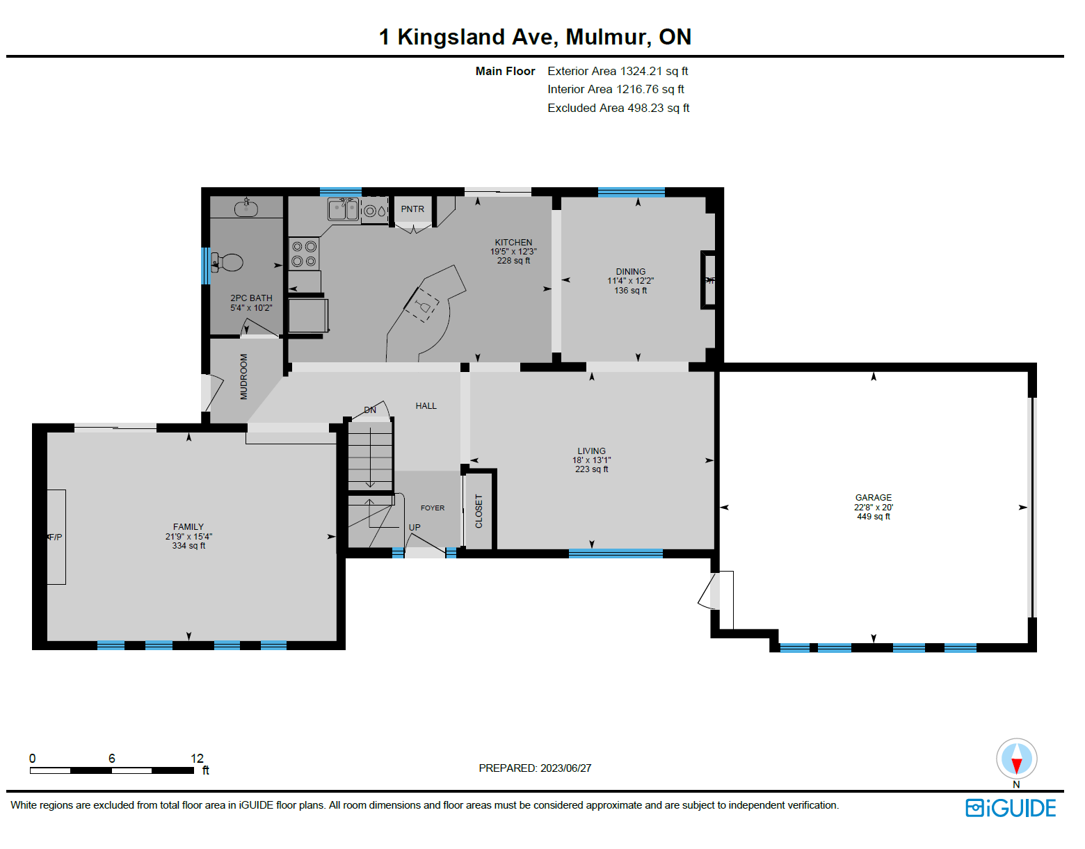 a floor plan of a house on 1 kingsland ave.