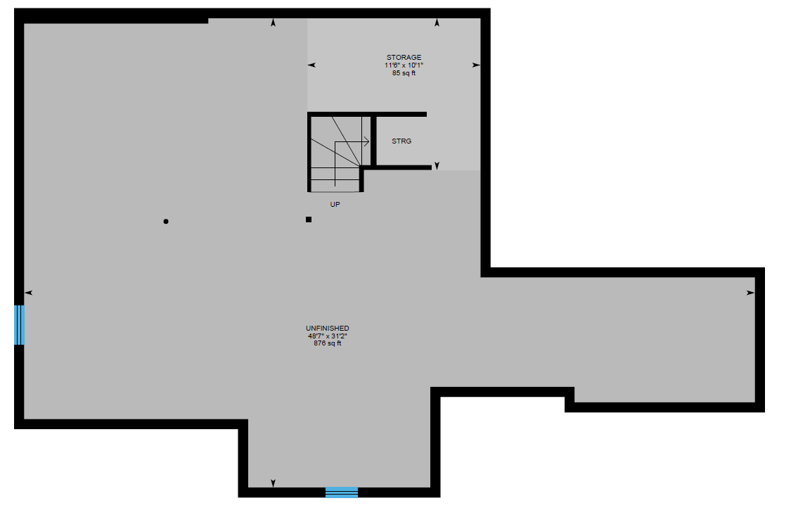 a black and white floor plan of a building