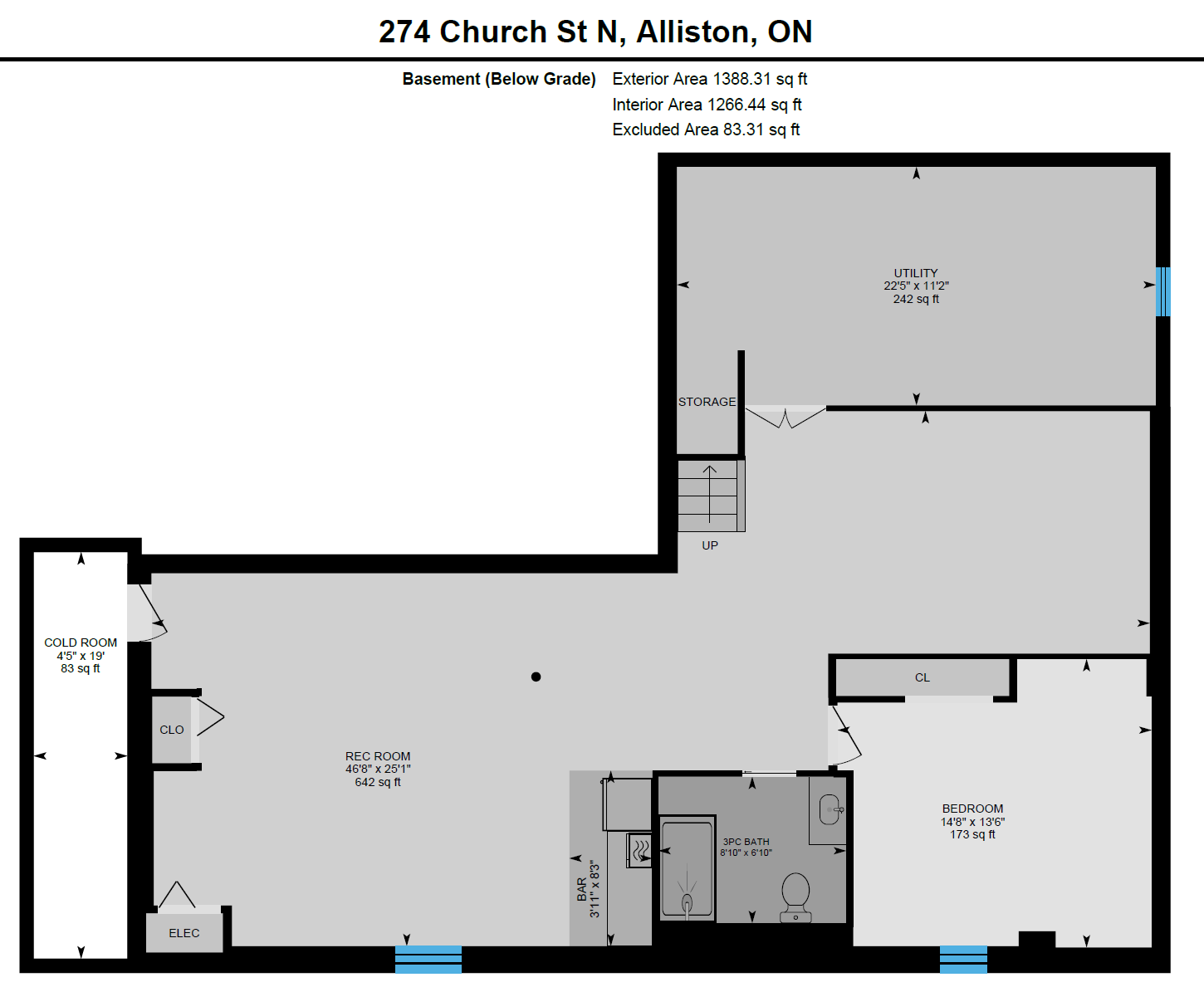 a floor plan for 274 church st n. alliston ontario