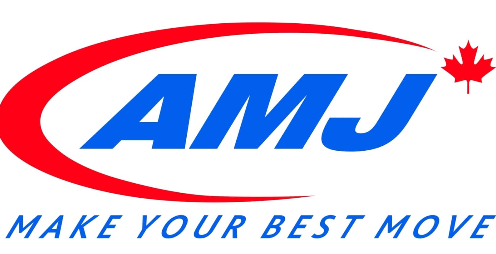the logo for amj says make your best move