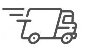 a line drawing of a delivery truck on a white background .