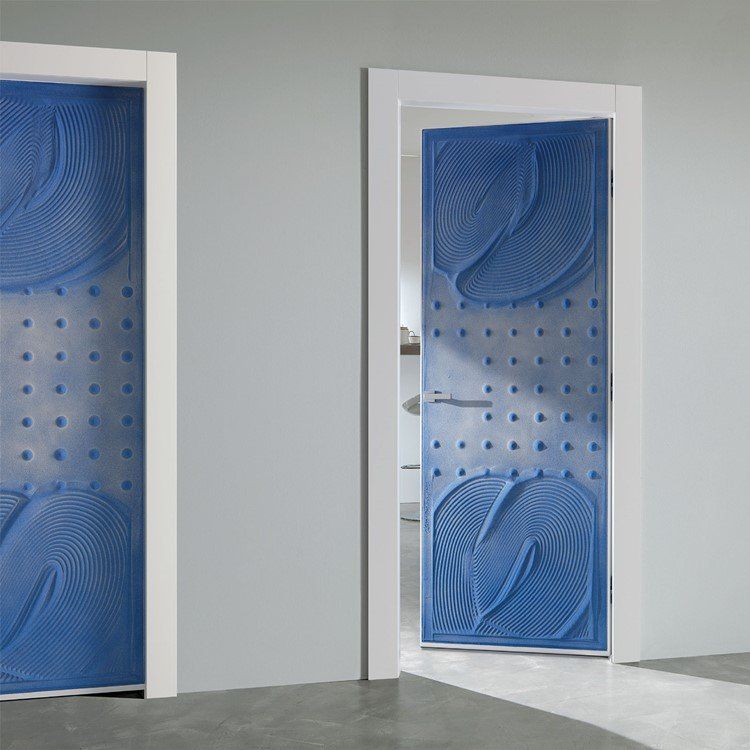 Porta di design blu