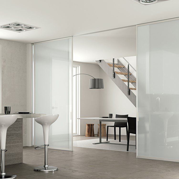 Porta linea vetro-alluminio scorrevole