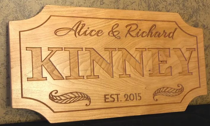 Custom made wedding gift wooden sign 