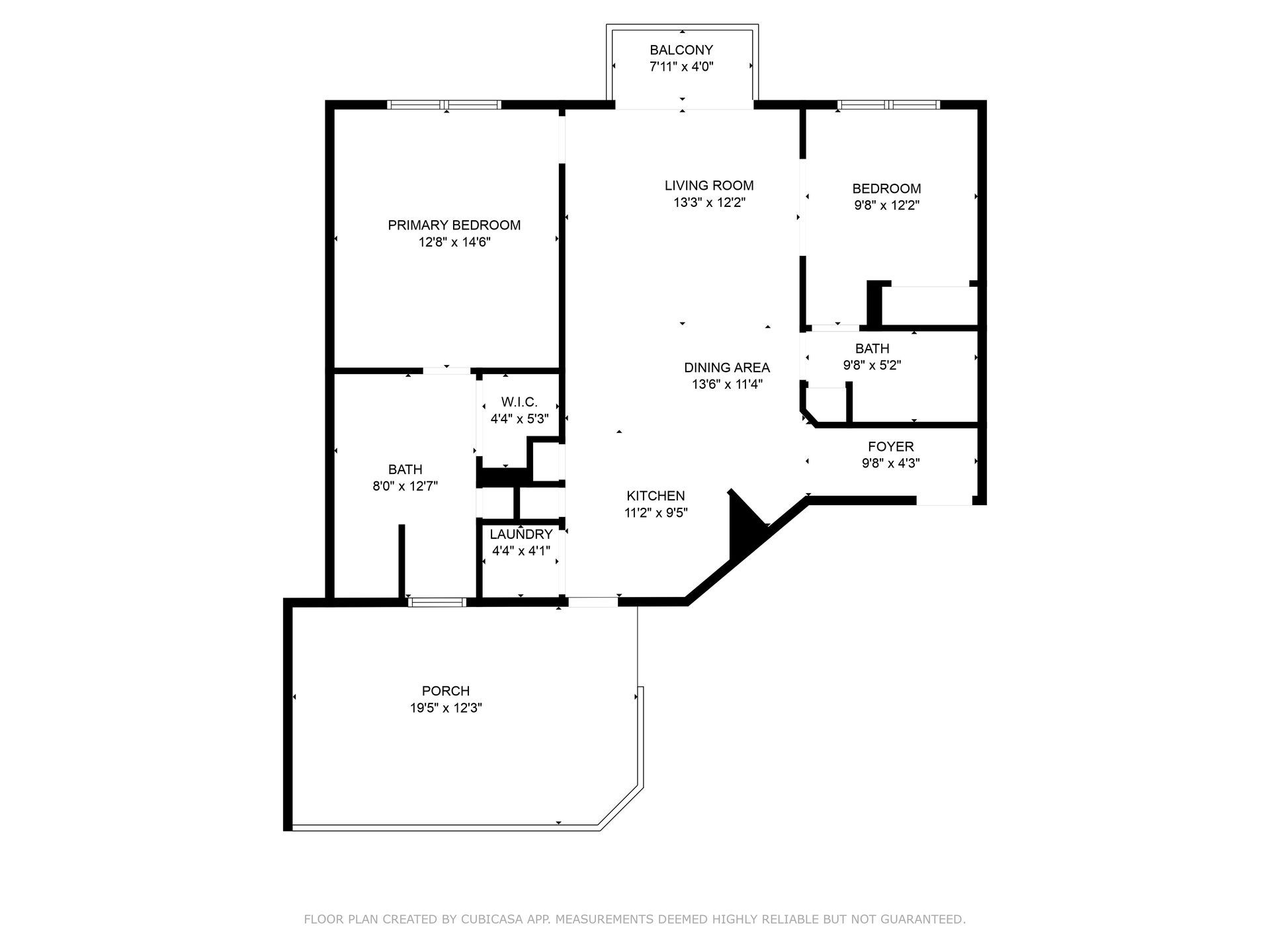 A black and white floor plan of a house.