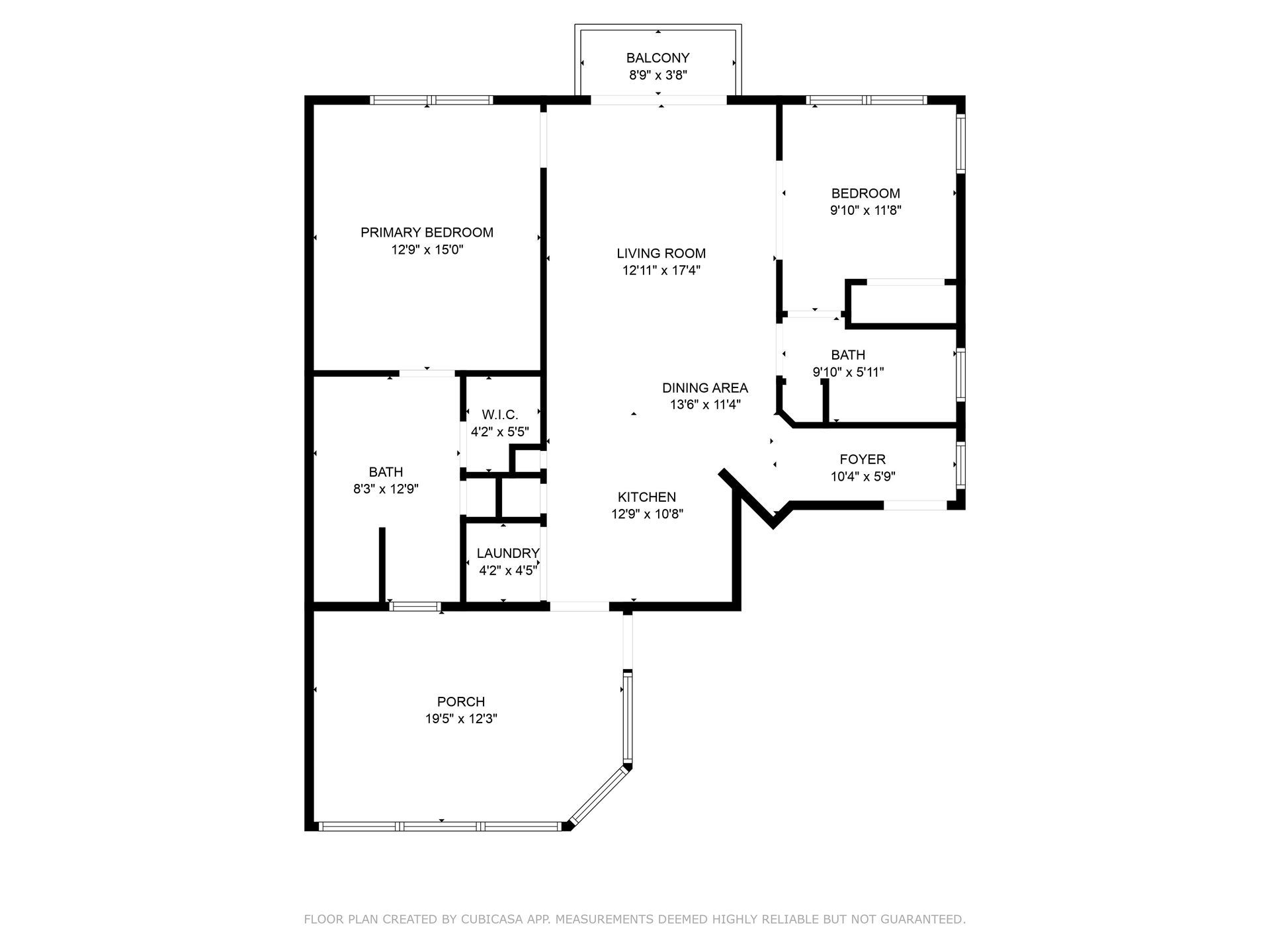 A black and white floor plan of a house.
