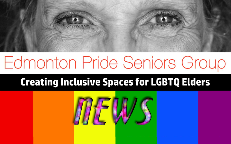 An advertisement for the edmonton pride seniors group