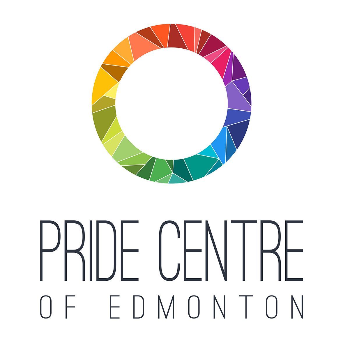 A logo for the pride centre of edmonton