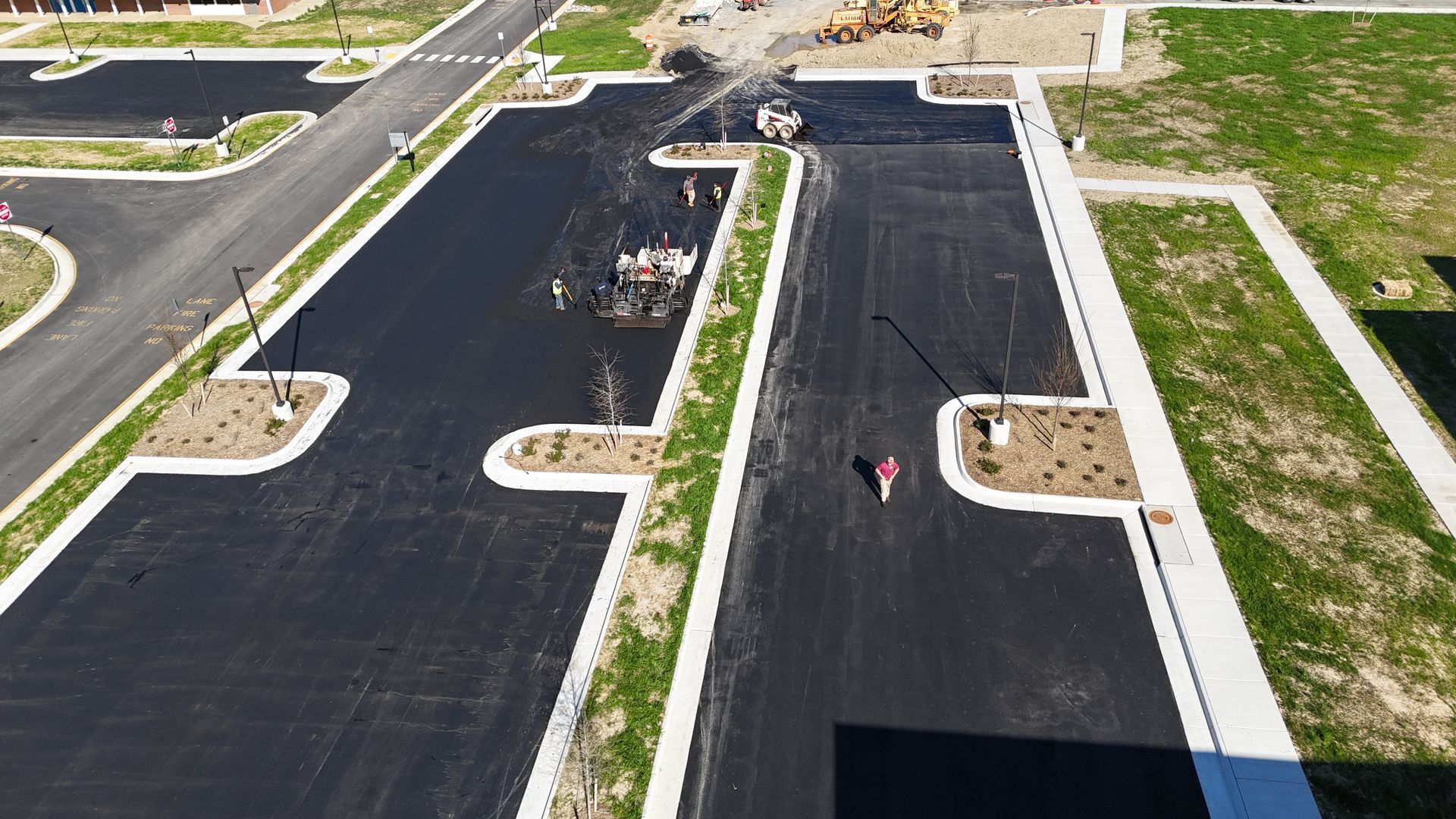 Progression of a commercial parking lot. 