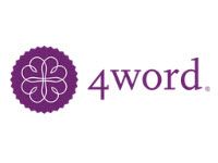 a logo for a company called 4 word with a clover in a circle .