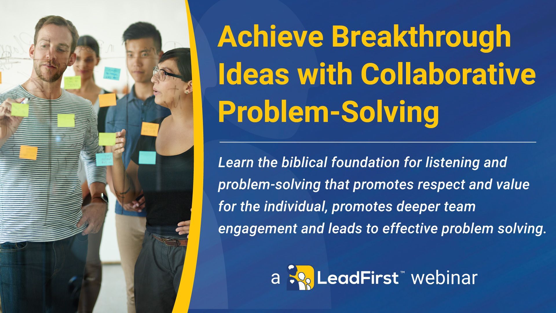 a poster that says achieve breakthrough ideas with collaborative problem-solving