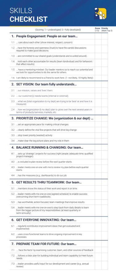 Download a leadership checklist