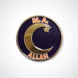 Moorish American enamel button lapel pin