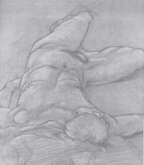 Art nude male life model