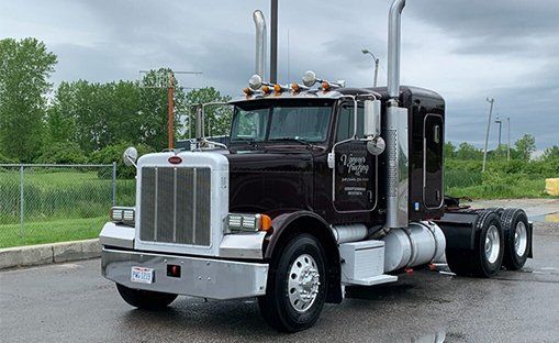 Trucking — Black Trailer Truck in South Charleston, OH