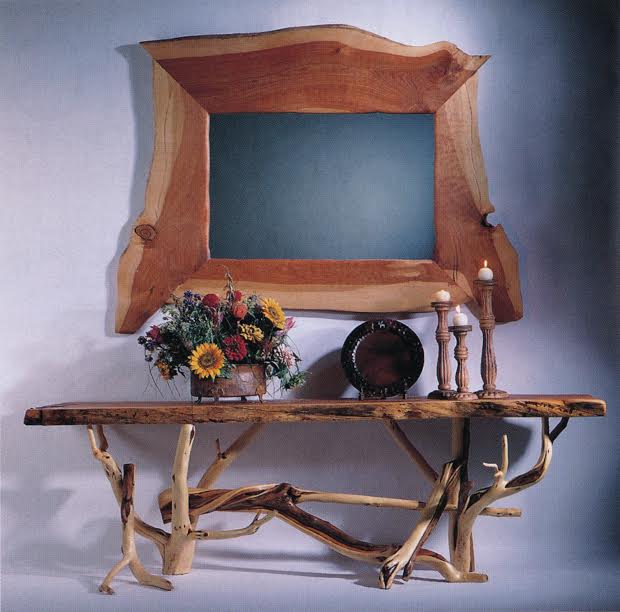 Custom Rustic Mirror & Table Furniture
