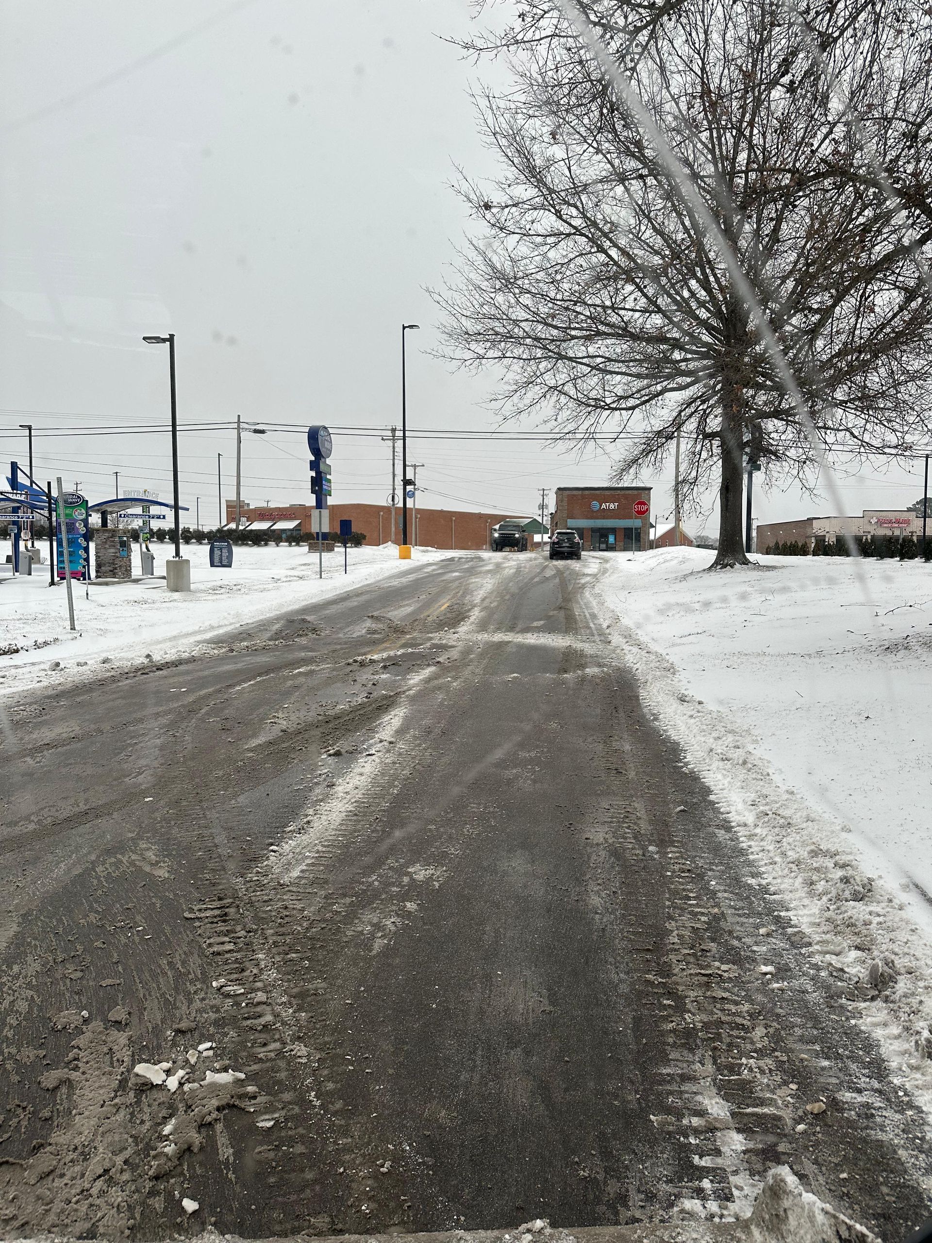 A road post snow removal services.