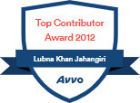 2012 Top Contributor Award Avvo