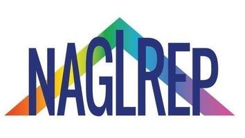 NAGLREP logo with the name in blue, overlaid on a multicolored triangular shape.