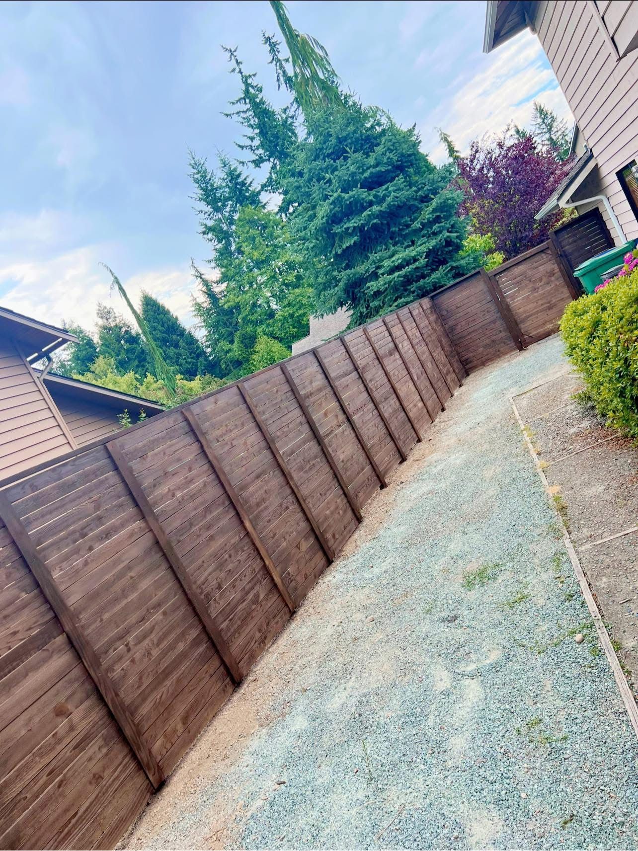 wood fence installation