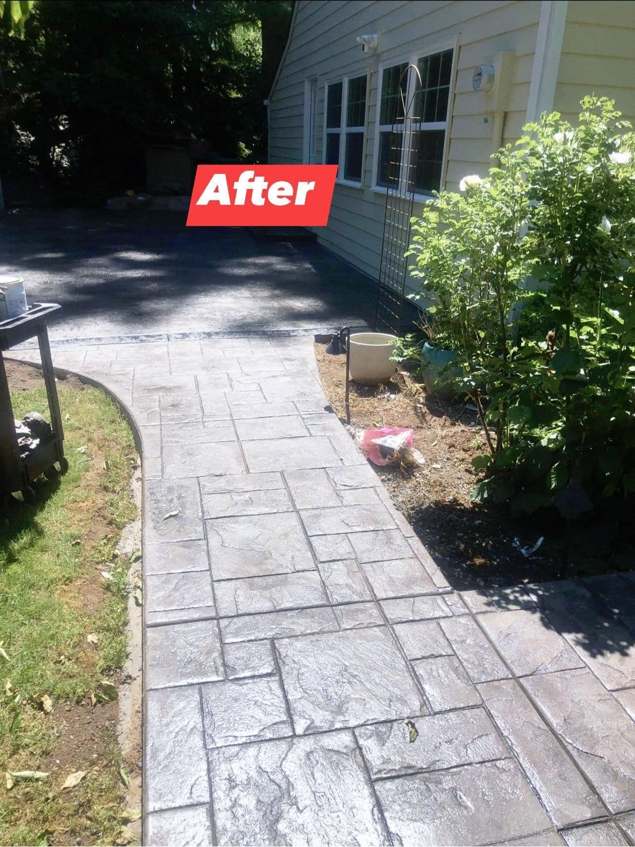 A concrete walkway in Woodinville