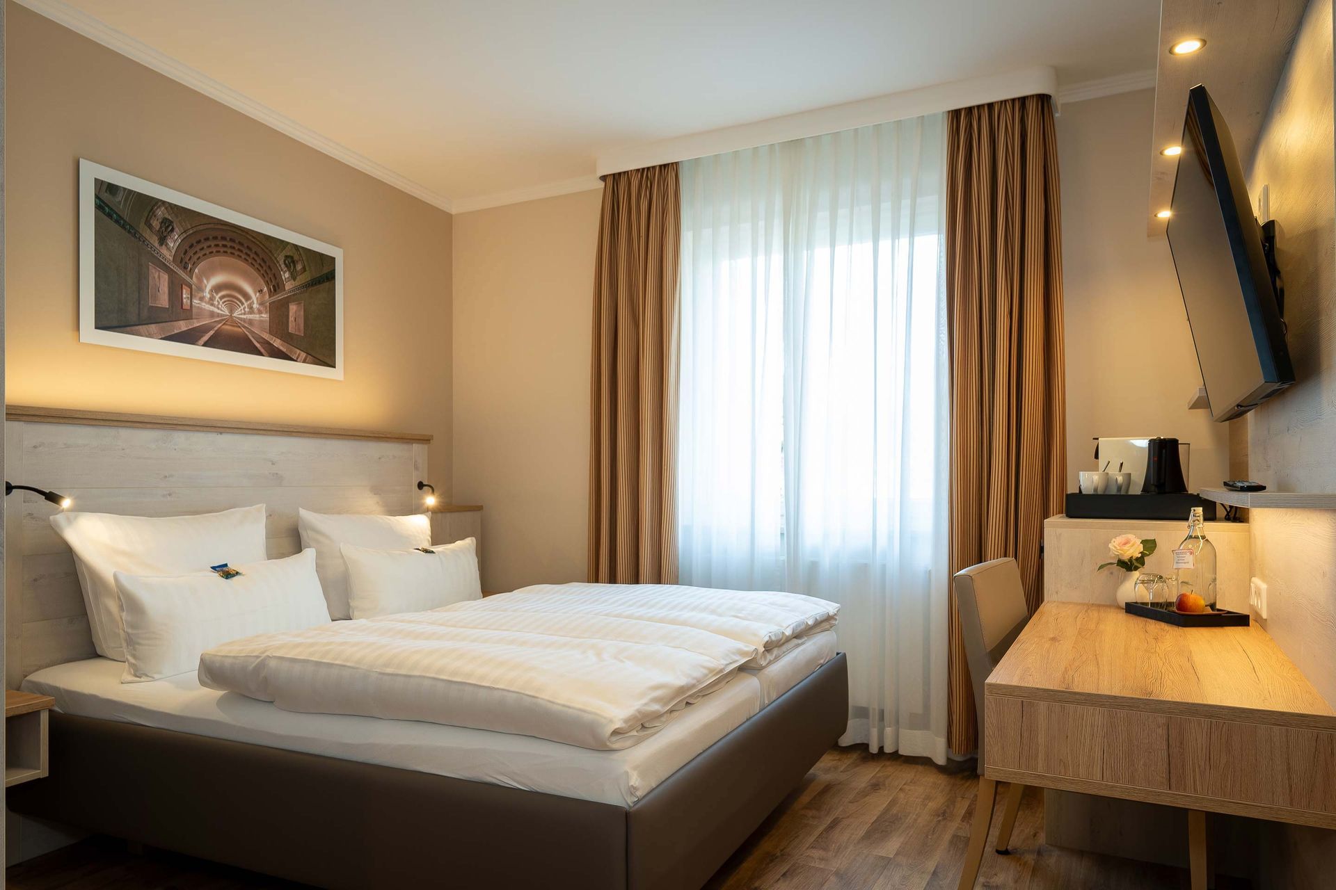 Komfortables Doppelzimmer im Boutique Hotel Rosengarten Hamburg im Alstertal