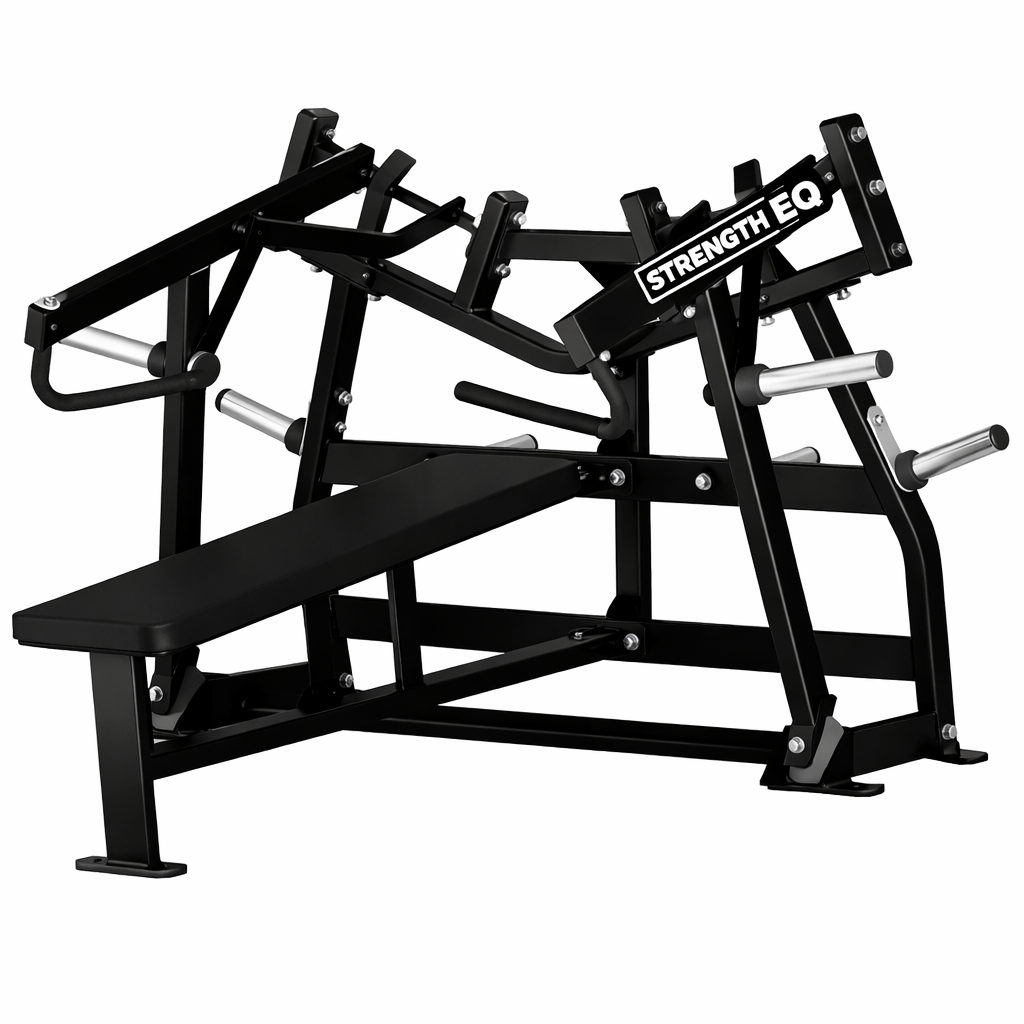 Bench press machine plate loaded