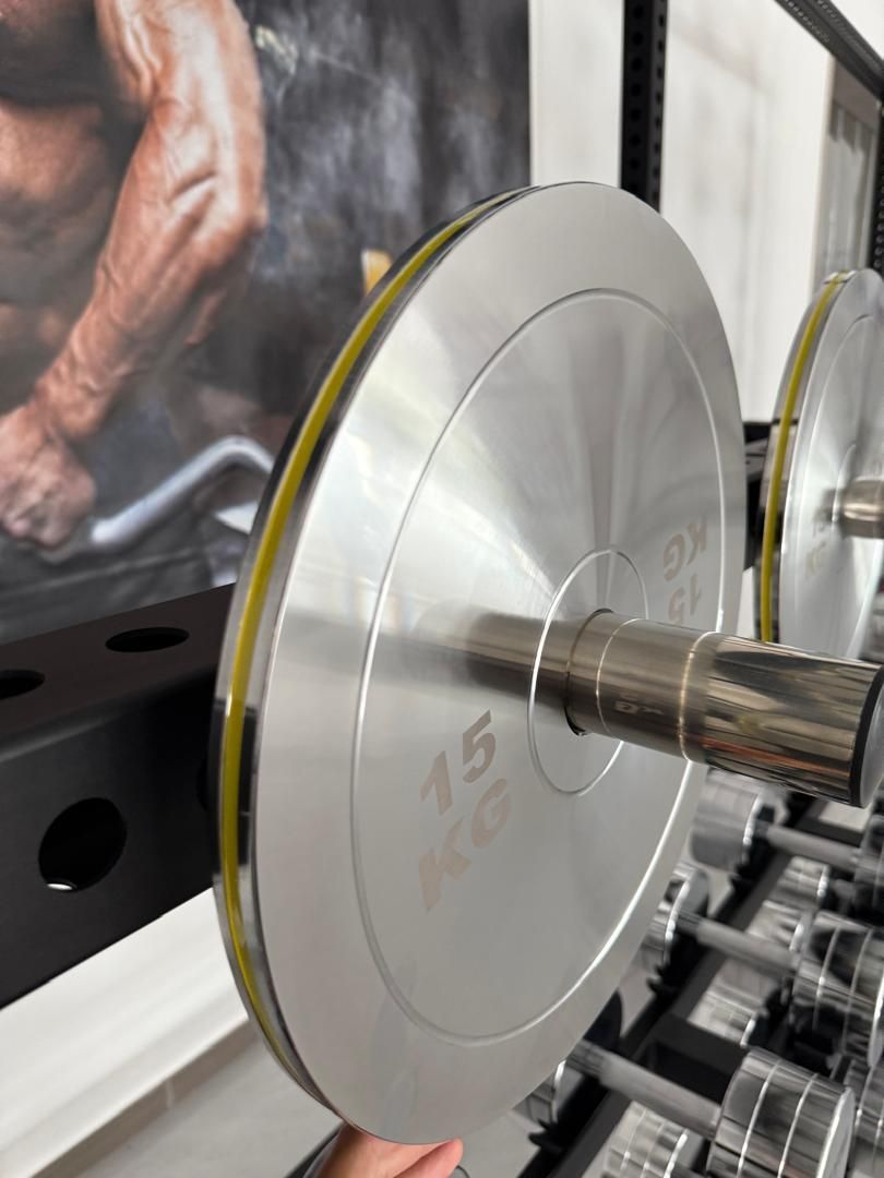 StrengthEQ Silver Metal Plates – Premium Halterschijven