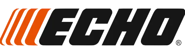 a black and orange logo for echo on a white background