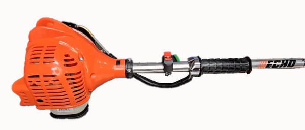 an echo brush cutter with twist throttle upgrade is shown on a white background .