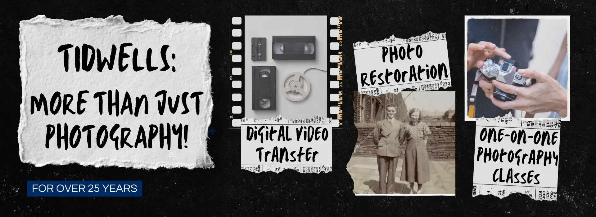 A poster that says, tidwells, more than just photography.