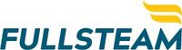 Fullsteam logo with teal text and a yellow stylized 
