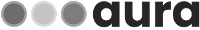 Logo with three gray circles and the word 