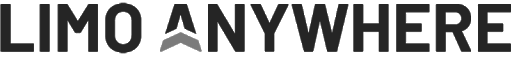 LIMO ANYWHERE logo in black text with a gray upward-pointing arrow.