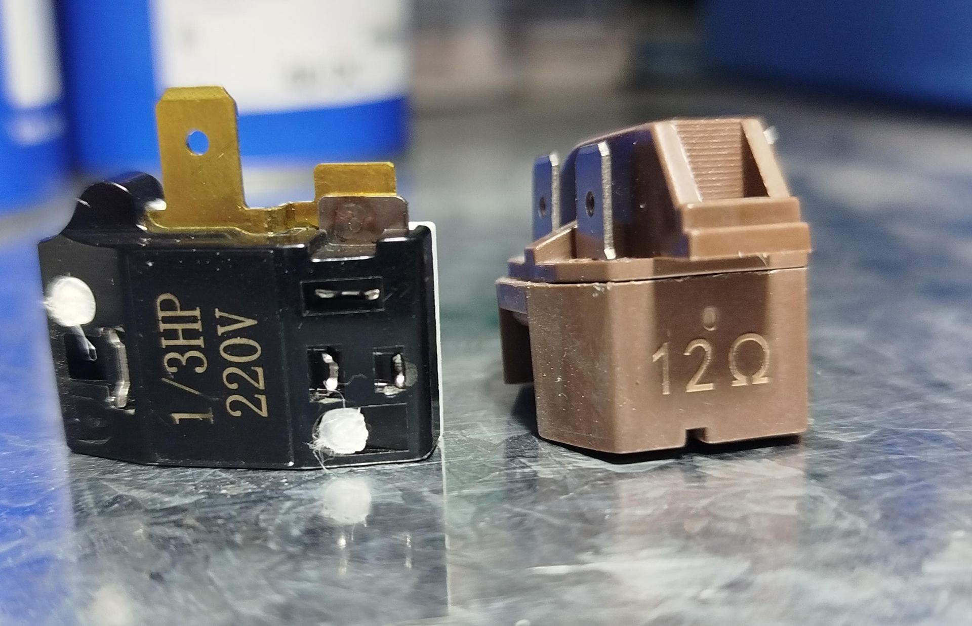 Protector Térmico 1.3HP 220V y RELE DE PARTIDA PTC 1.3 - 1.4HP 220V (12 OHM)