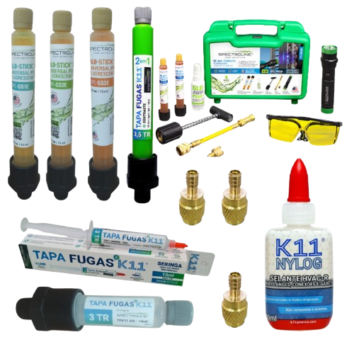 Tinte spectroline, taoa fugas con y sin presion + adaptador ,nylog y KIT DETECTOR DE FUGA SPE-HVLEZE