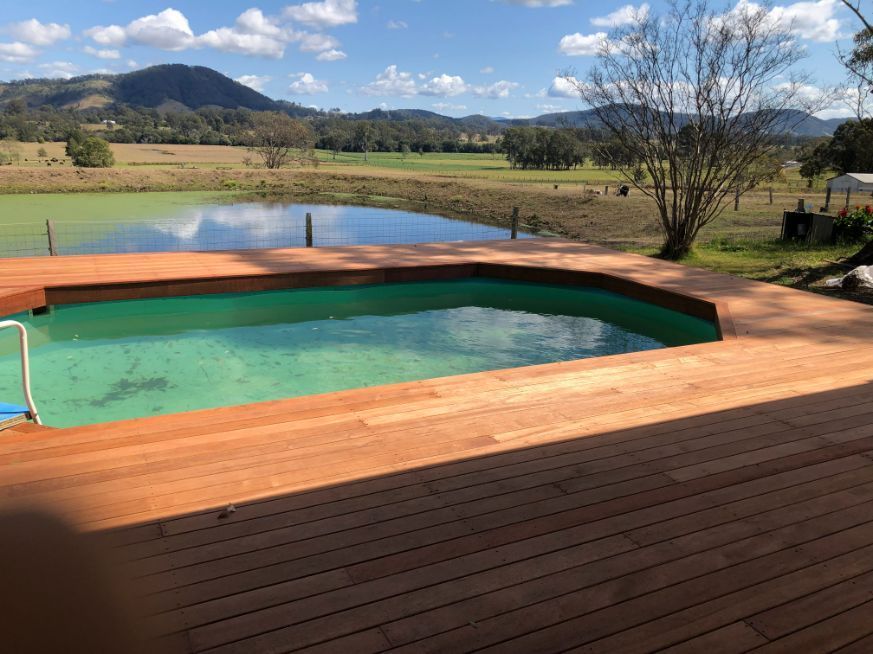 Wooden Pool Floor — Pool Fences in Taree South, NSW