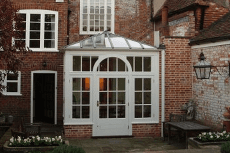 a beautiful home with a small conservatory