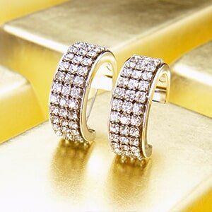 Diamond Earrings On Gold Bars - Necklaces in New Windsor, NY