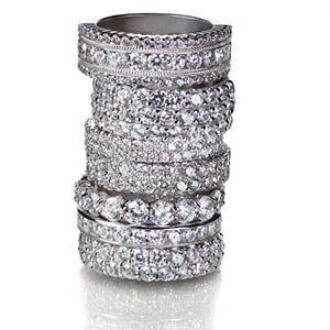 Cluster stack of diamond wedding engagment rings - Necklaces in New Windsor, NY