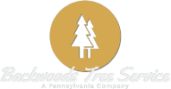 A logo for a pennsylvania company with two trees in a circle.