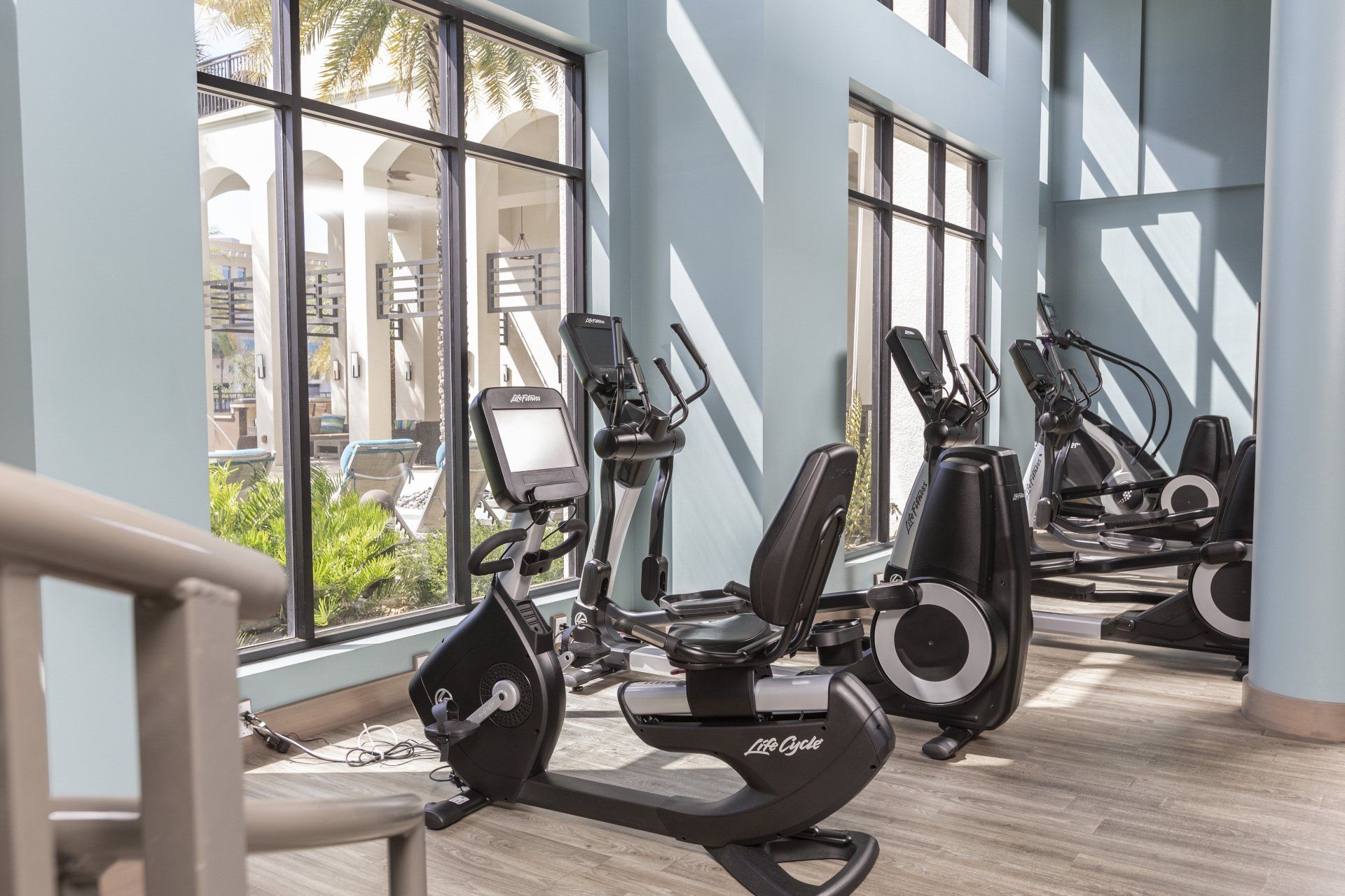 2Bayshore | Two-story fitness center overlooking Hillsborough Bay with
Fresh, refrigerated towels & complimentary water