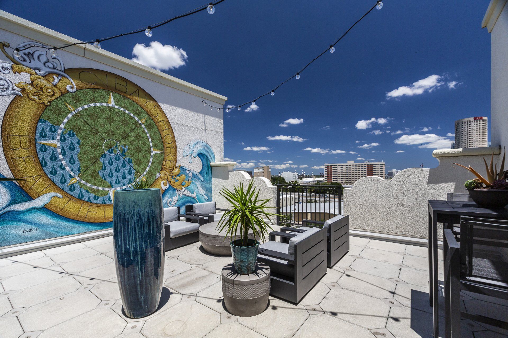 2Bayshore | Rooftop Terrace with Tampa skyline views