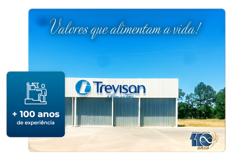 Um edifício trevisan com um céu azul ao fundo