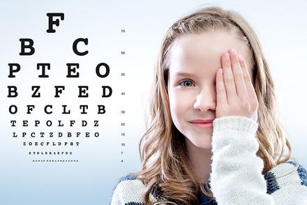 Girl with contact lenses — Eye Care in Brick, NJ