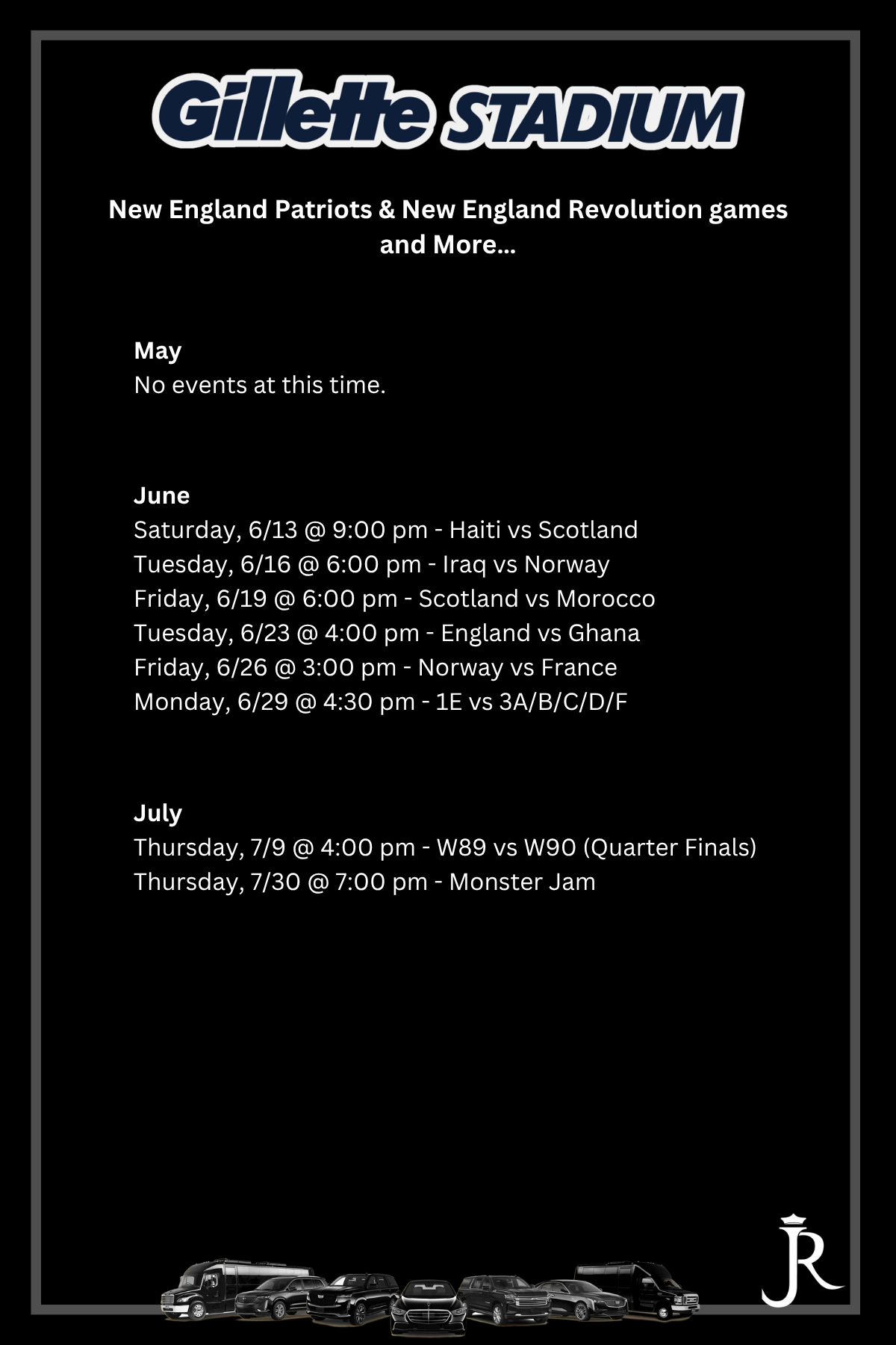 Gillette Stadium Events
