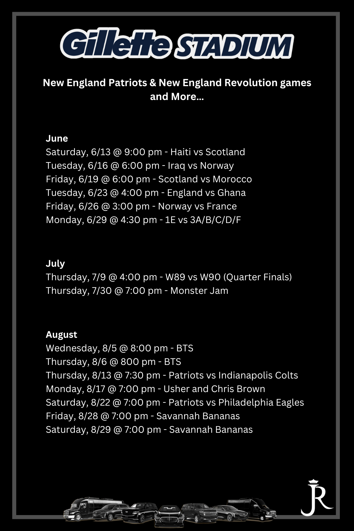 Gillette Stadium Events
