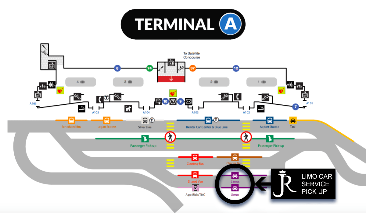 JR Limo Car Service Boston Logan Pick Up Terminal A