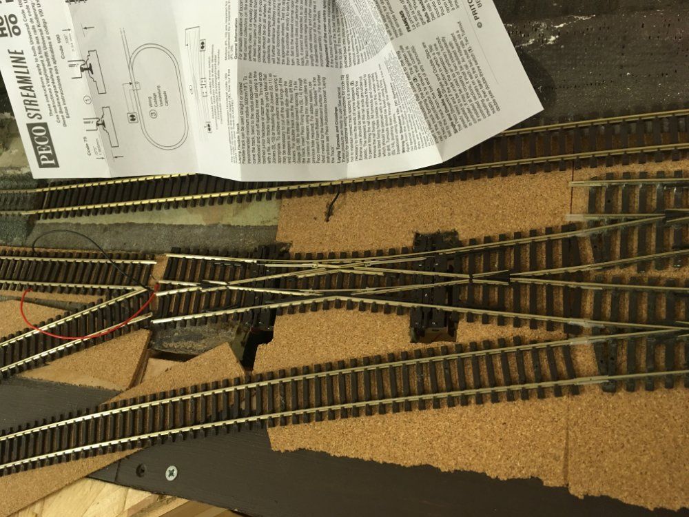 Installing the single slip on the DCC 'OO' gauge layout